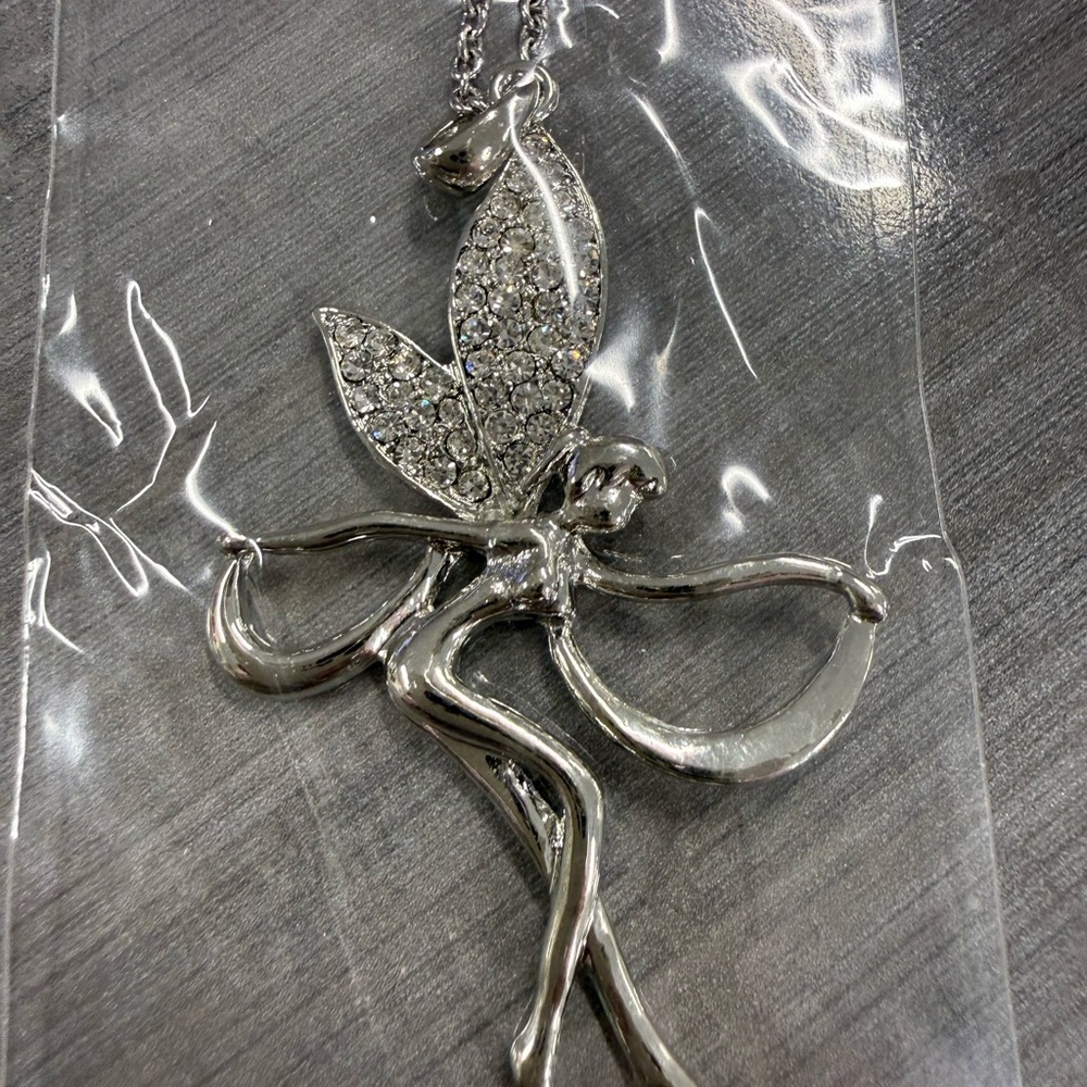 Silver Fairy Pendant Necklace